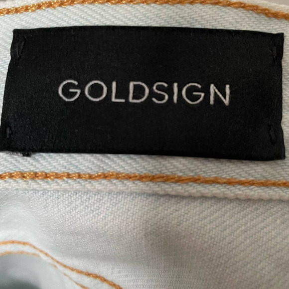 GOLDSIGN The Benefit High Rise Straight Leg Jeans Light Wash 29 - Picture 6 of 13